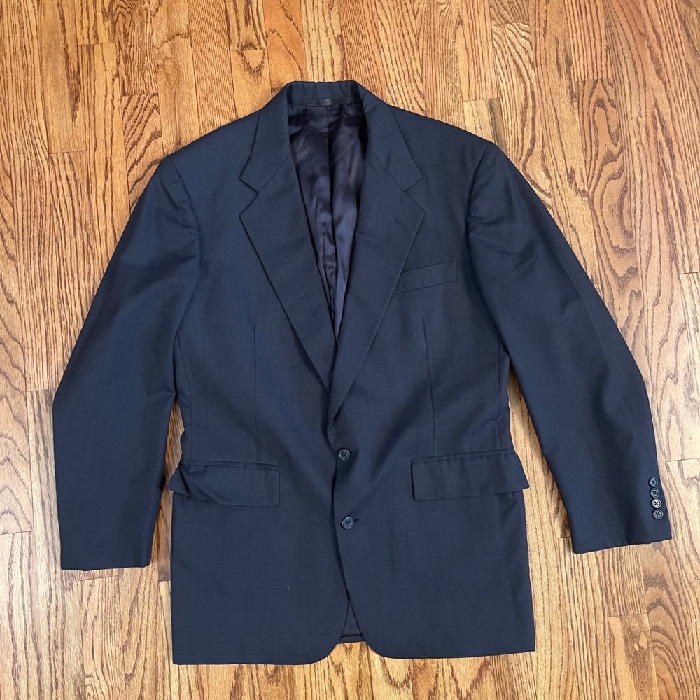Hertling Blazer Sport Coat Two Button Wool Plaid Career Jacket Size?*check pics*